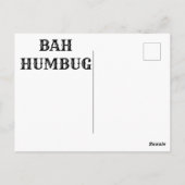 Carte postale de Noël Scrooge (Dos)