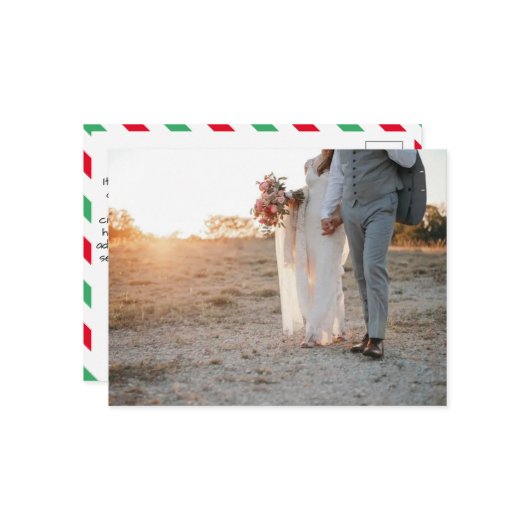 Carte postale de Noël simple (Devant/Arrière en situation)