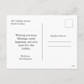 Carte postale de Noël simple (Dos)