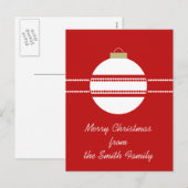 Carte postale de Noël simple et chic (Devant / Derrière)