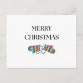 Carte postale de Noël simple et confortable Mitten (Devant)