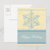 Carte postale de Noël Snowflake (Devant / Derrière)