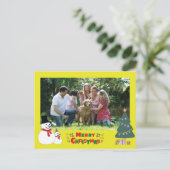 Carte postale de Noël Snowman (Debout devant)