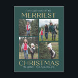 Carte postale de Noël Solid Clean<br><div class="desc">Célébrez la saison avec cette carte moderne et élégante de Berry Berry Sweet. Visitez berryberrysweet.com pour des papeteries et des cadeaux personnalisés !</div>