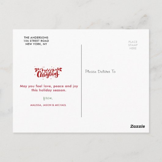 Carte postale de Noël très joyeuse (Dos)