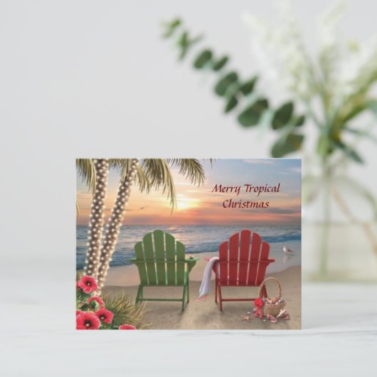 Carte postale de Noël tropicale (Debout devant)