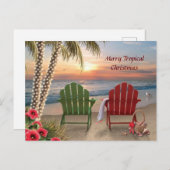 Carte postale de Noël tropicale (Devant / Derrière)