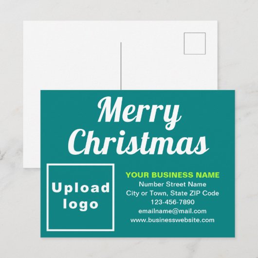 Carte postale de Noël Turquoise de Noël (Devant / Derrière)
