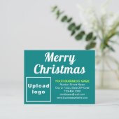 Carte postale de Noël Turquoise de Noël (Debout devant)