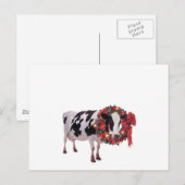 Carte postale de Noël Vache Modèle (Devant / Derrière)