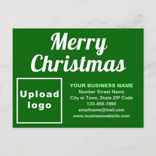 Carte postale de Noël vert (Devant)