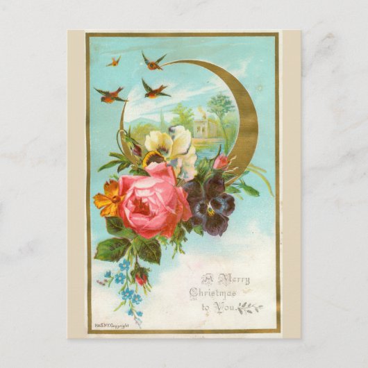 Carte postale de Noël victorienne (Devant)