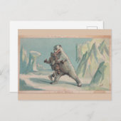 Carte postale de Noël victorienne de l'Ours polair (Devant / Derrière)