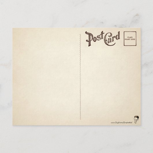 Carte postale de Noël victorienne de nuit avec le (Dos)