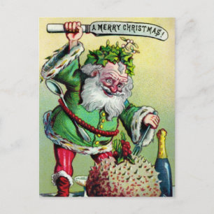 Carte postale de Noël victorienne vintage