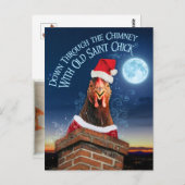 Carte postale de Noël - Vieux Saint Chick (Devant / Derrière)