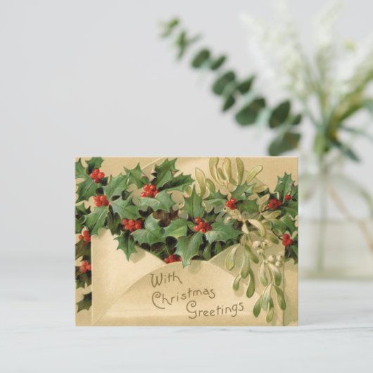 Carte postale de Noël vintage (Debout devant)