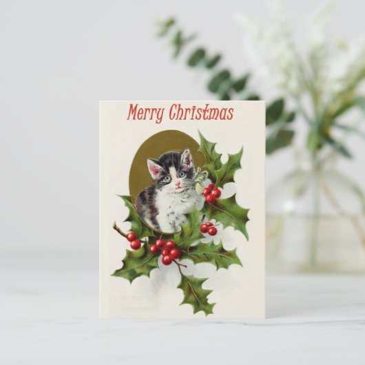 Carte postale de Noël vintage (Debout devant)