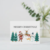 carte postale de Noël vintage (Debout devant)