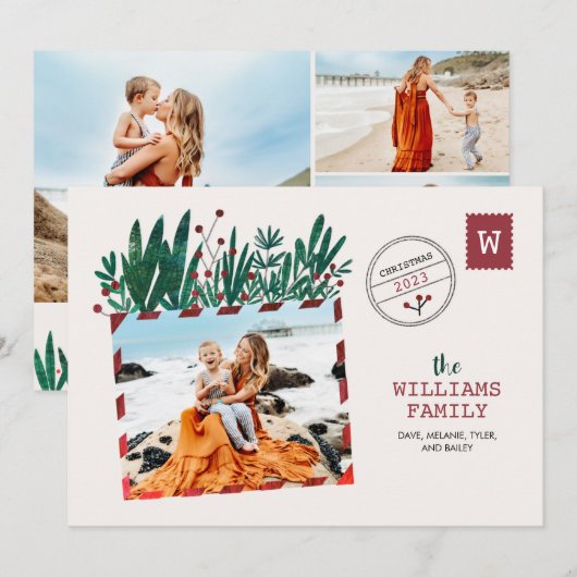 Carte postale de Noël vintage (Devant / Derrière)