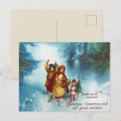 Carte postale de Noël vintage (Devant / Derrière)