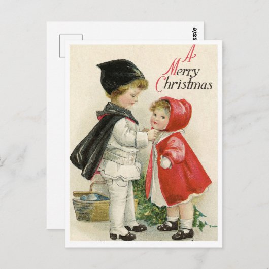 Carte postale de Noël vintage (Devant / Derrière)