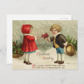 Carte postale de Noël vintage (Devant / Derrière)