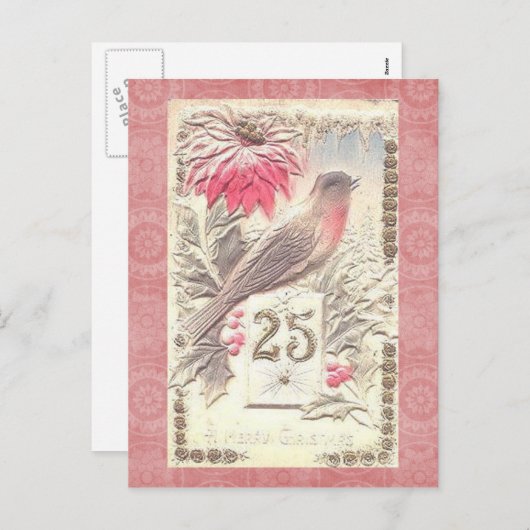 Carte postale de Noël Vintage (Devant / Derrière)