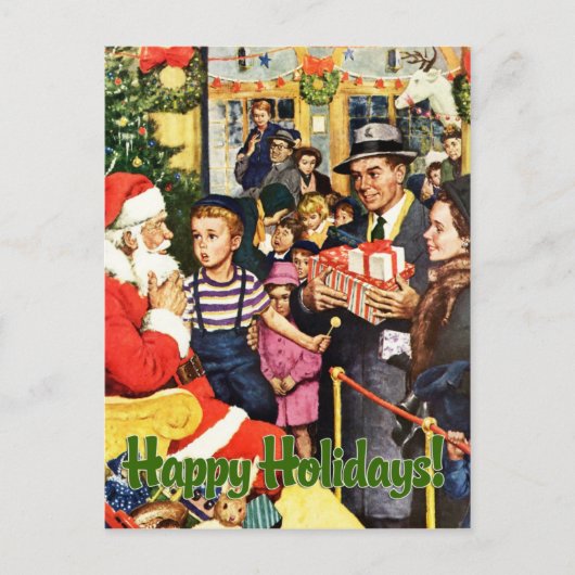 Carte postale de Noël Vintage du Père Noël (Devant)