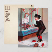 Carte postale de Noël vintage Lick Me (Devant / Derrière)