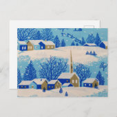 Carte postale de Noël vintage MCM (Devant / Derrière)