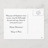 Carte postale de Noël Vintage personnalisée (Dos)