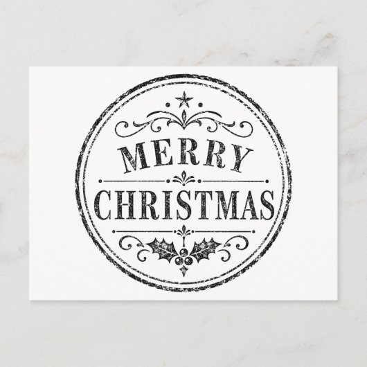 carte postale de Noël vintage simple (Devant)