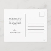 Carte postale de Noël Vintage Snowman (Dos)