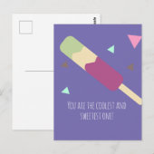 Carte postale de nom d'anniversaire sucré de glace (Devant / Derrière)