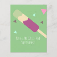 Carte postale de nom d'anniversaire sucré de glace