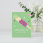 Carte postale de nom d'anniversaire sucré de glace (Debout devant)
