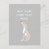 Carte postale de nom de chien personnalisé Greyhou (Devant)