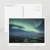 Carte postale de Norvège Aurores Boréales (Devant / Derrière)