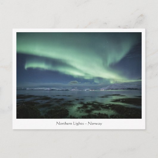 Carte postale de Norvège Aurores Boréales (Devant)