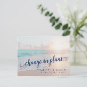 Carte postale de notification de mariage de plage  (Debout devant)