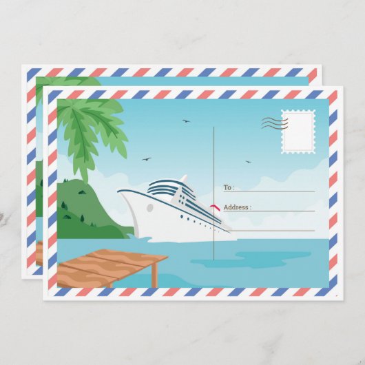 Carte postale de notification de réservation de ba (Devant / Derrière)