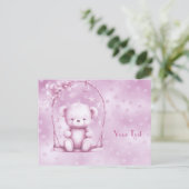Carte postale de nounours rose (Debout devant)
