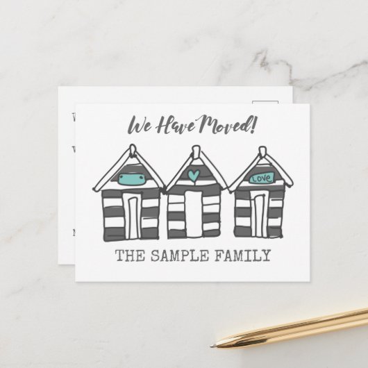 Carte postale de nouveau adresse, acheteur vendeur (Devant/Arrière en situation)