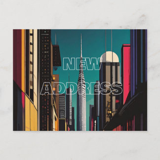 Carte postale de nouvelle adresse