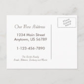 Carte postale de nouvelle adresse (Dos)