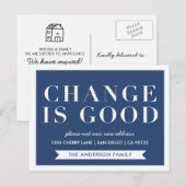 Carte postale de nouvelle adresse Nous avons démén (Devant / Derrière)