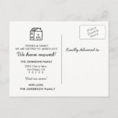 Carte postale de nouvelle adresse Nous avons démén (Dos)