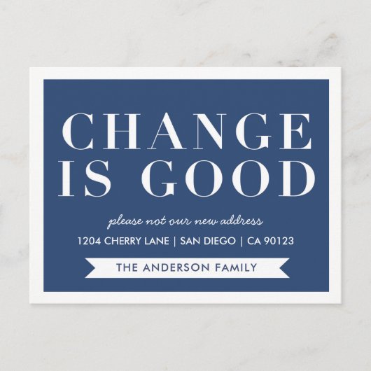 Carte postale de nouvelle adresse Nous avons démén (Devant)