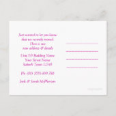 Carte postale de nouvelle adresse Rose Moderne Nou (Dos)